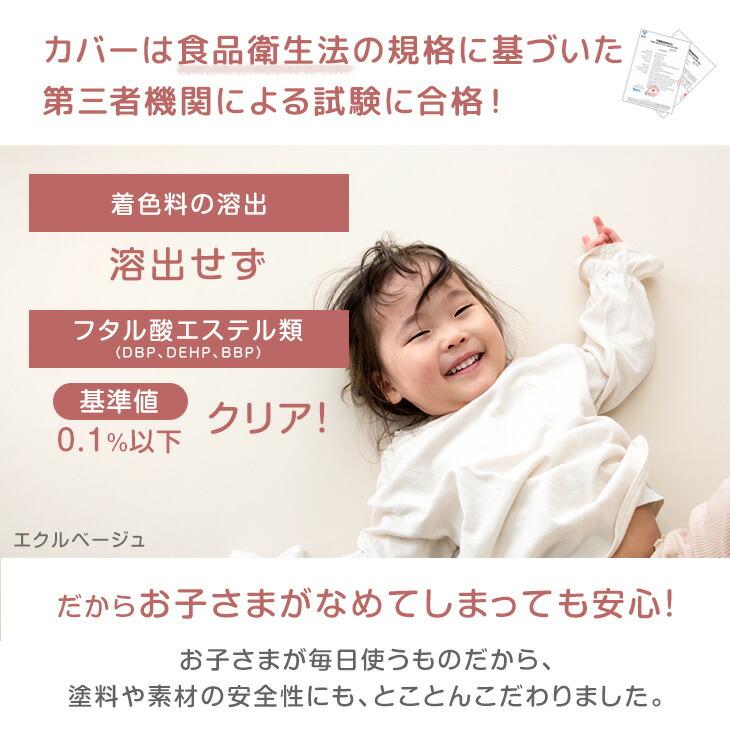 プレイマット ベビー 155×155 折りたたみ 大判 カバー 4つ折り 厚手 4cm シームレス ベビーマット 赤ちゃん マット 子供 フロアマット 防水 99900242の画像