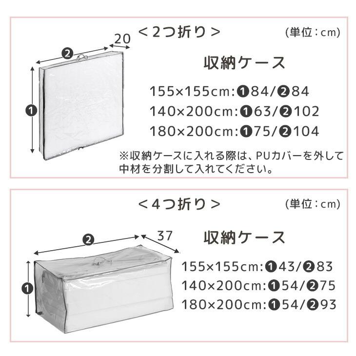 プレイマット ベビー 155×155 折りたたみ 大判 カバー 4つ折り 厚手 4cm シームレス ベビーマット 赤ちゃん マット 子供 フロアマット 防水 99900242の画像