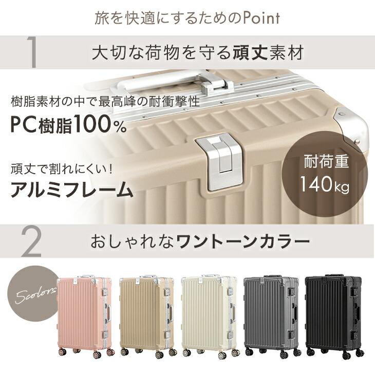 タンスのゲン 8日+5% スーツケース Mサイズ キャリーケース キャリー