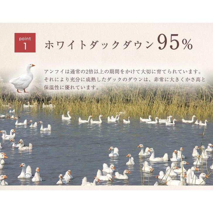 羽毛布団 シングル 羽毛ふとん 掛け布団 掛布団 日本製 ホワイトダックダウン95％ 羽毛 布団 羽毛掛けふとん プラチナビッグクラスター｜tansu｜03