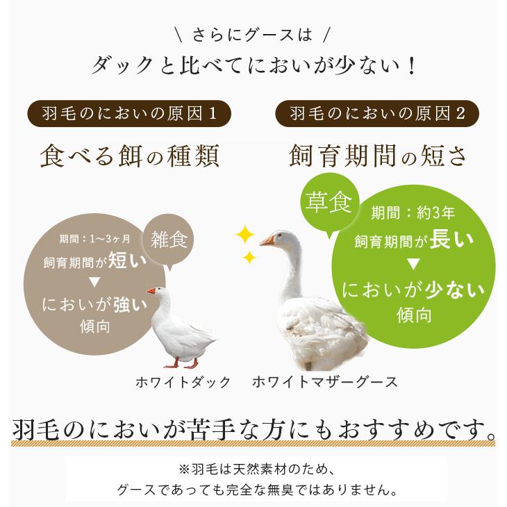 タンスのゲン 羽毛布団 キング 国産 増量2.1kg ホワイトマザーグース95