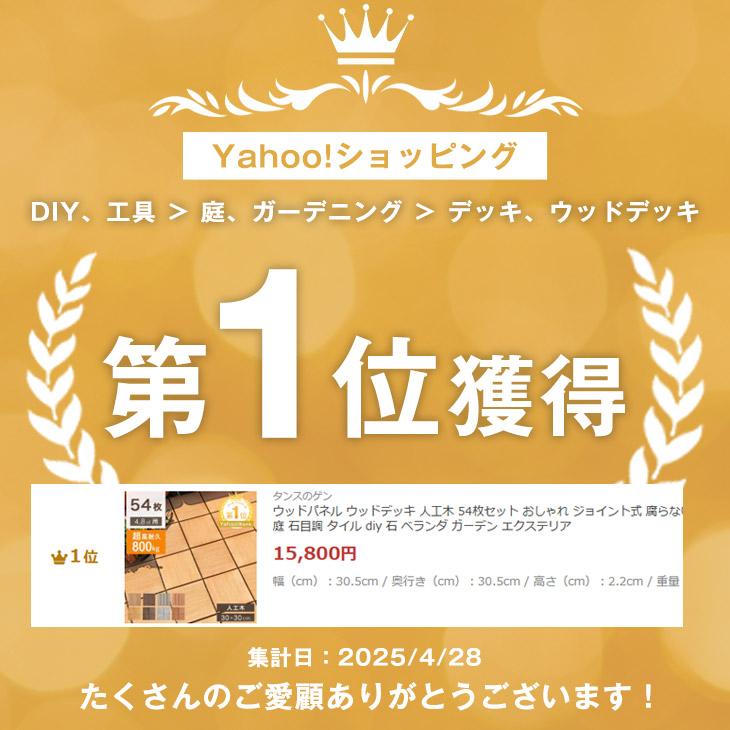タンスのゲン ウッドパネル ウッドデッキ 人工木 54枚セット おしゃれ