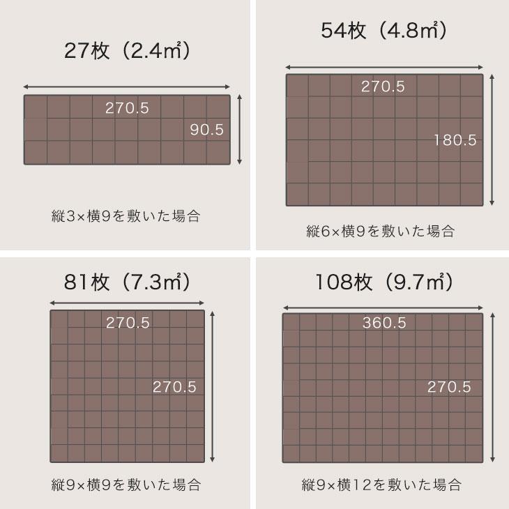 15日P14%〜 ウッドパネル ウッドデッキ 人工木 81枚セット おしゃれ ジョイント式 腐らない ウッドタイル 庭 石目調 タイル diy 石 ベランダ ガーデン エクステ｜tansu｜18