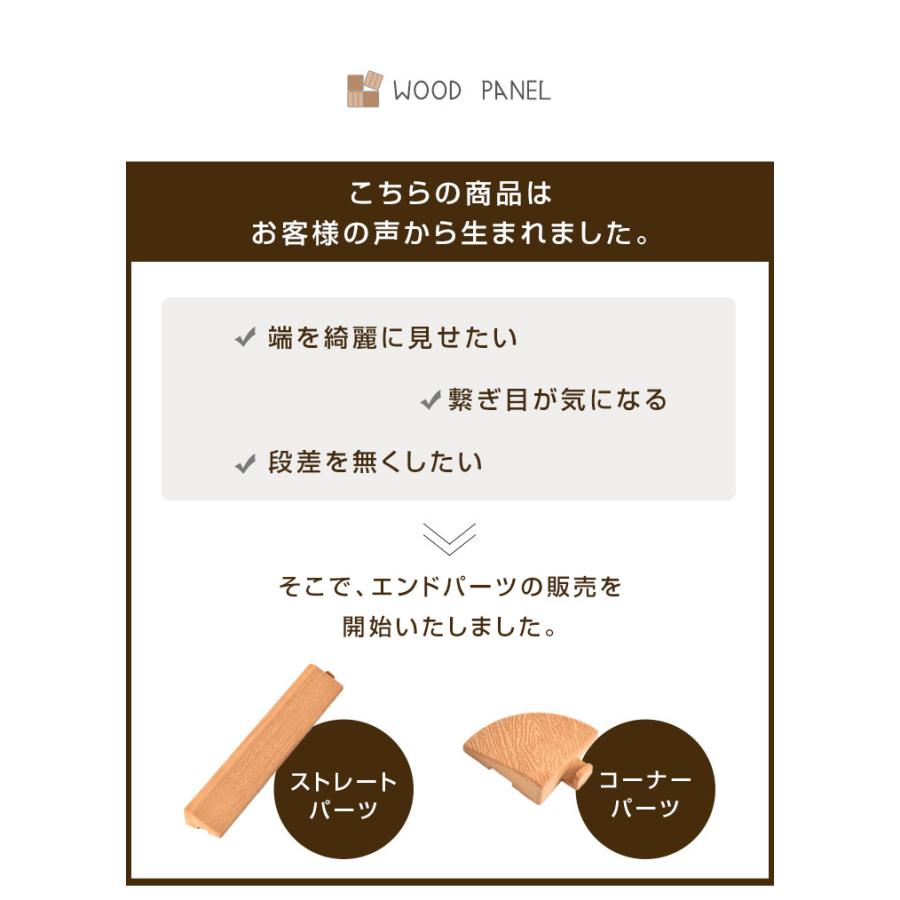 15日P14%〜 エンドパーツ ウッドパネル用 人工木 ストレート 24個 コーナー 8個 ウッドタイル ウッドデッキ サイドパーツ 30×30cm用 ガーデン｜tansu｜02