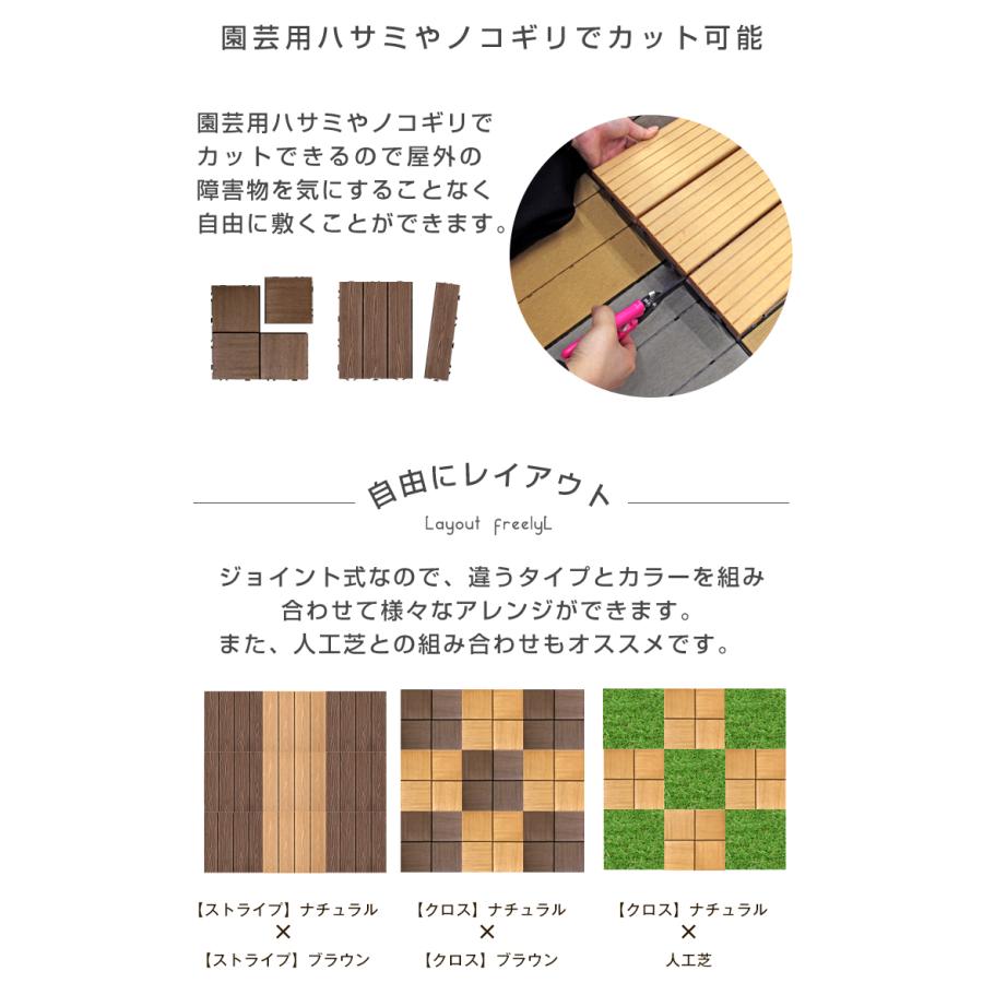 タンスのゲン 25日+5% ウッドパネル ウッドデッキ 人工木 189枚セット