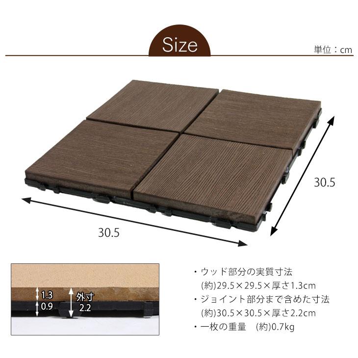 タンスのゲン 27日超お得 ウッドパネル ウッドデッキ 人工木 9枚セット