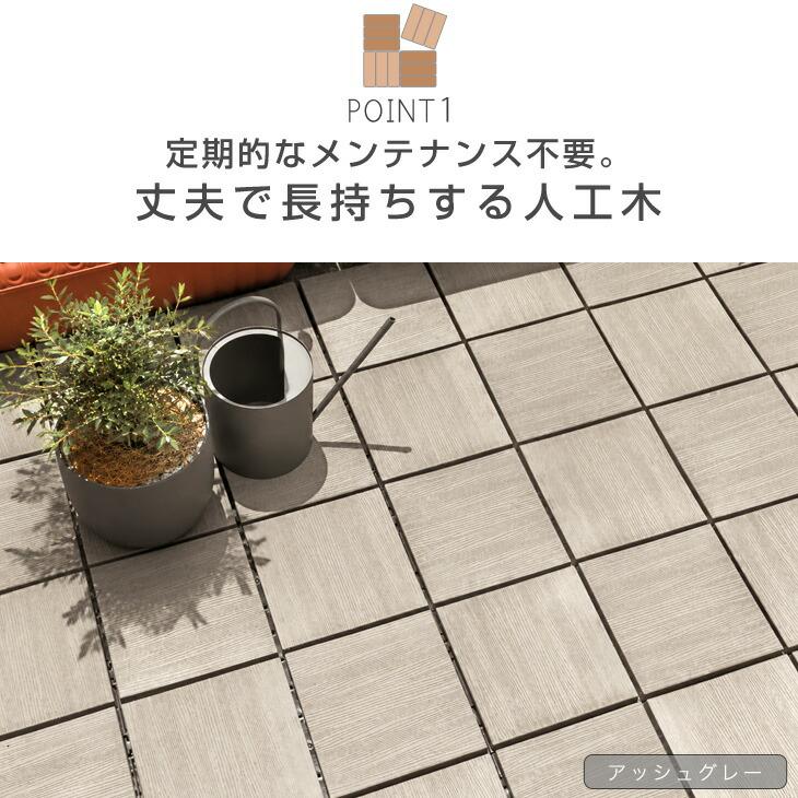 タンスのゲン 本日+4% ウッドパネル 人工木 ウッドデッキ 人工木材 9枚