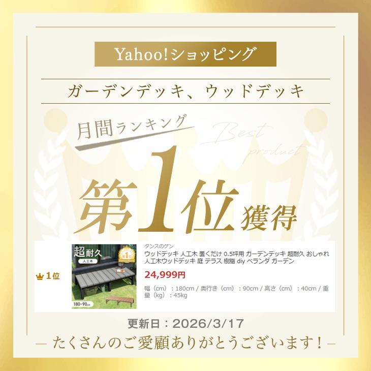 タンスのゲン ウッドデッキ 人工木 置くだけ 0.5坪用 ガーデンデッキ