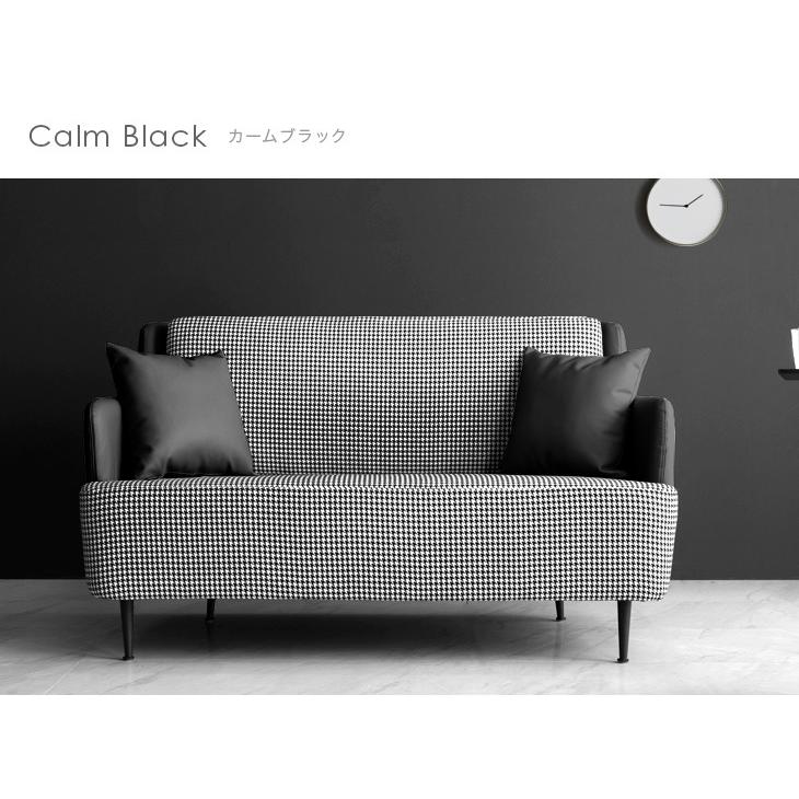 タンスのゲン ソファー 2人掛け おしゃれ ソファ 革 千鳥格子 レザー調