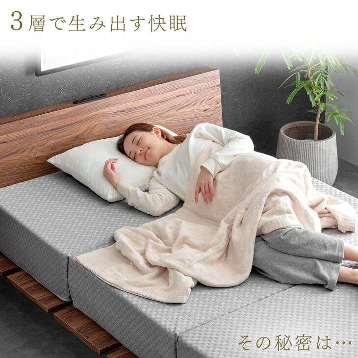 タンスのゲン 1日P13%〜 マットレス セミダブル 20cm 三つ折り タンスのゲン 1日P13%〜 マットレス セミダブル 20cm 三つ折り