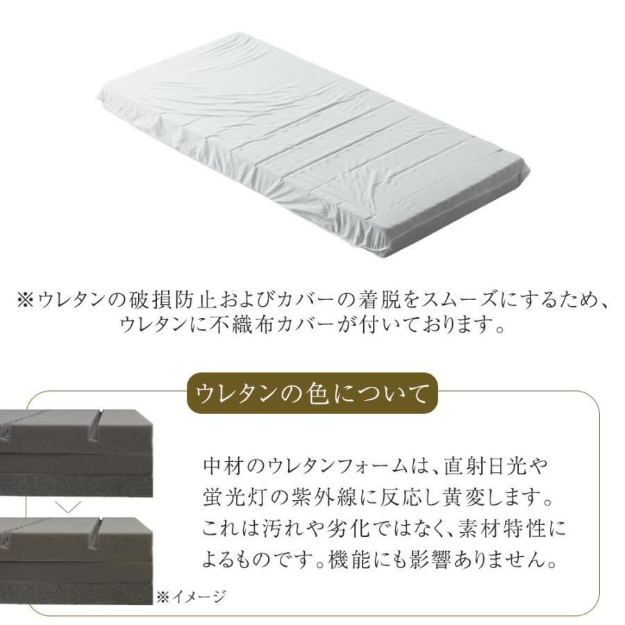 タンスのゲン マットレス セミダブル 三つ折り 折りたたみ 高反発 硬め