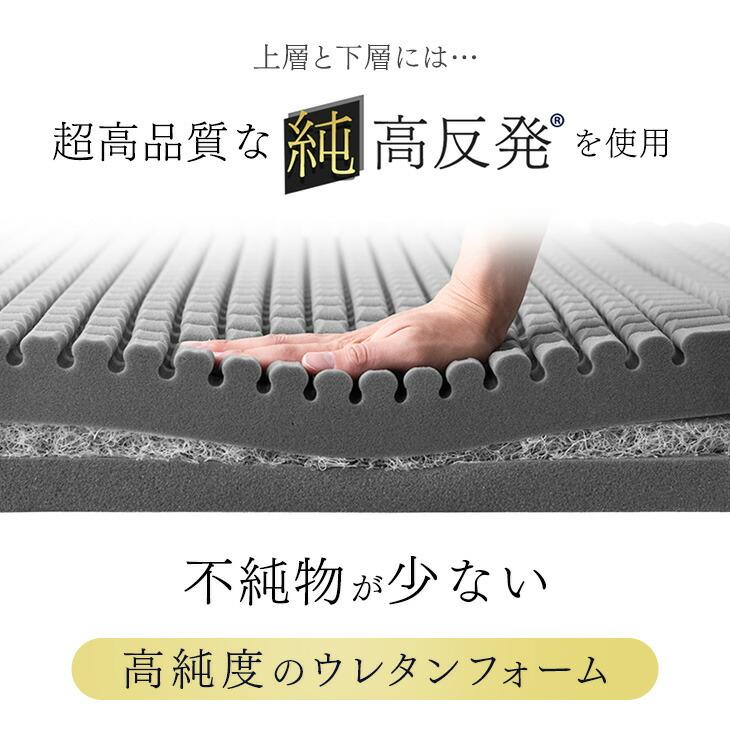 タンスのゲン マットレス ダブル 三つ折り 折りたたみ 高反発 硬め10cm