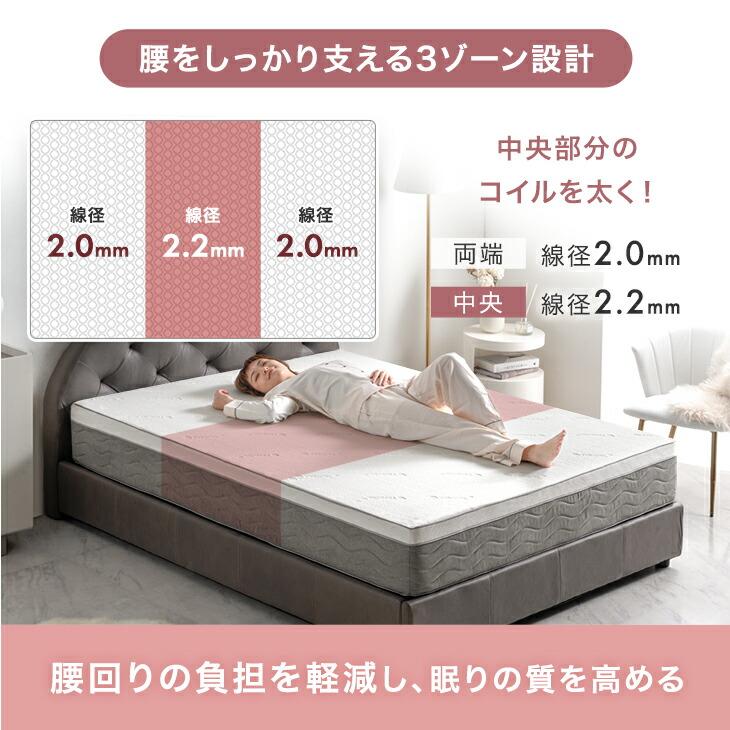 タンスのゲン マットレス シングル 極厚 24cm厚 ポケットコイル