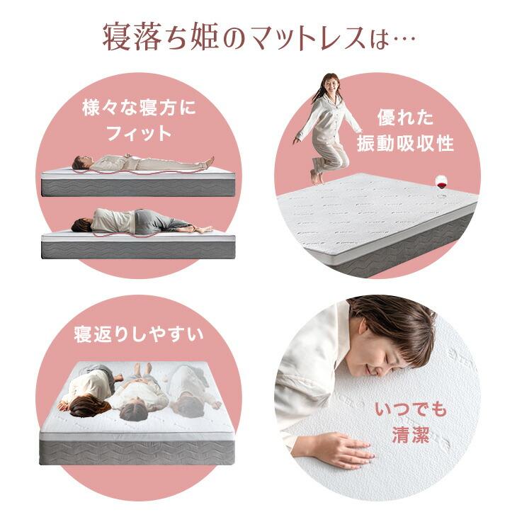 マットレス キング 極厚 24cm厚 ポケットコイルマットレス 体圧分散 抗菌 コイルマットレス | タンスのゲン | 03