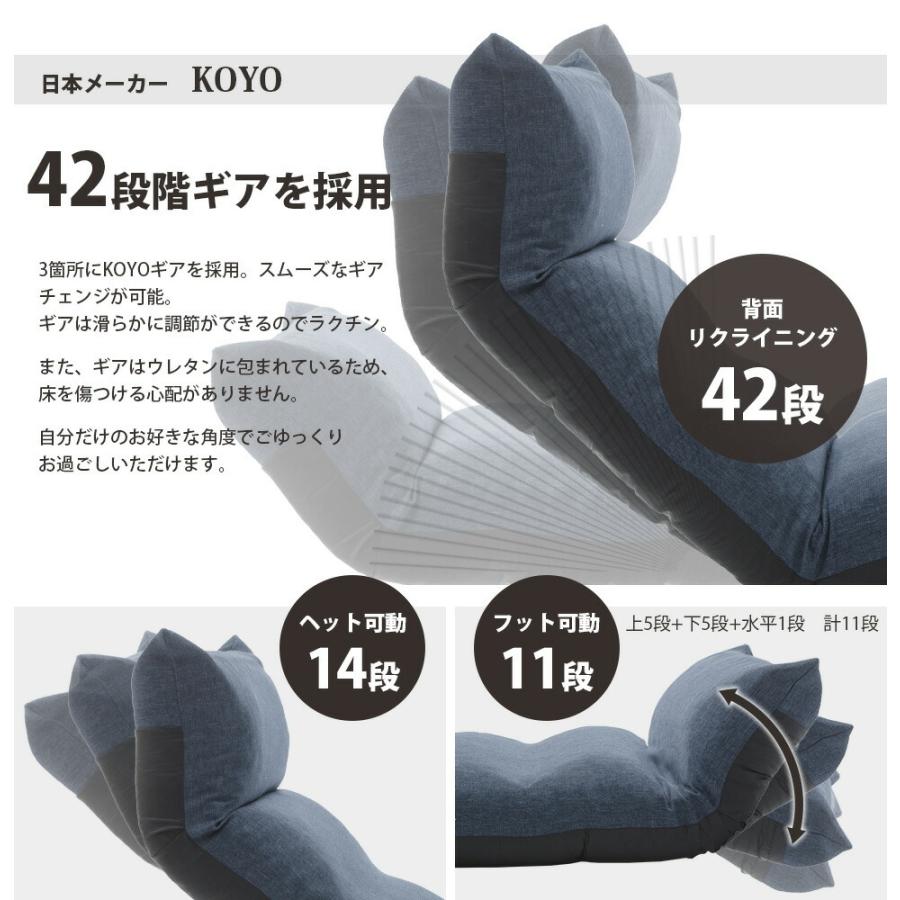 座椅子 上下稼働 42段ギア リクライニング 座イス 座いす ハイバック