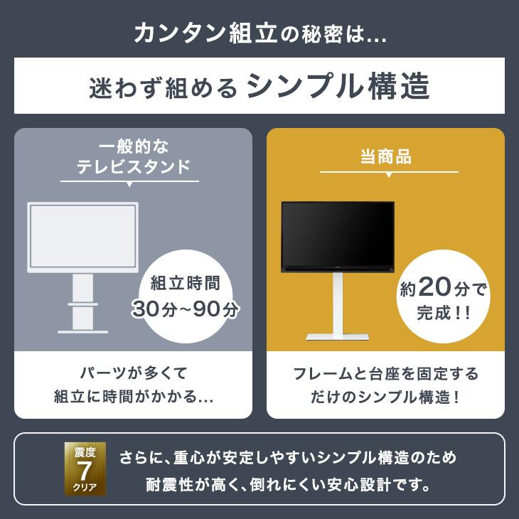 タンスのゲン 3日+5% テレビ台 テレビスタンド ロータイプ 壁寄せ 首