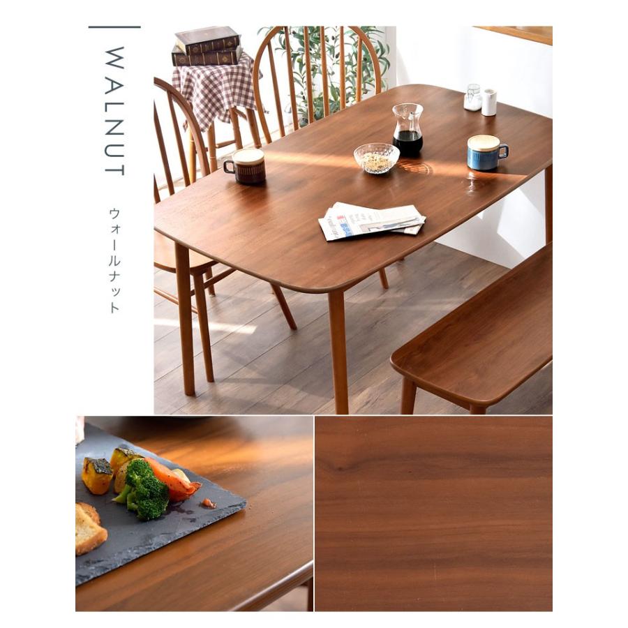 ダイニングテーブル おしゃれ 北欧 テーブルのみ 135cm 長方形 木製 ウォールナット オーク 天然木 テーブル シンプル カフェ ダイニング｜tansu｜02