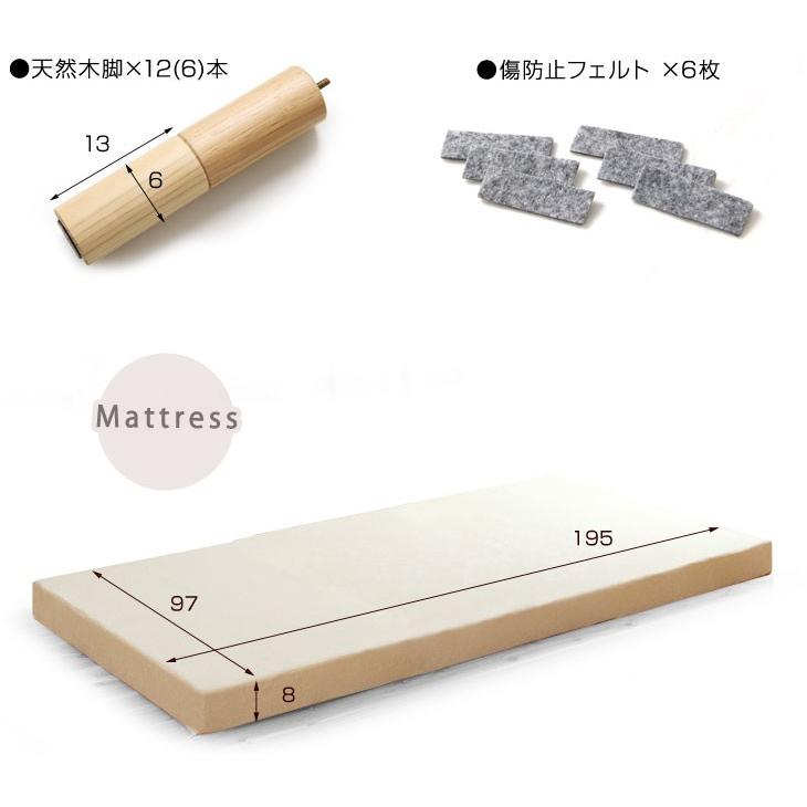 タンスのゲン ベッド マットレス シングル すのこベッド 木製 低反発