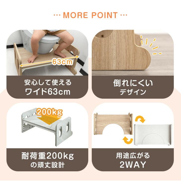 踏み台 子供 トイレ おしゃれ トイレ用踏み台 高さ調節 トイレトレーニング 幼児 トイトレ 踏ん張り台 子供用 洋式 ステップ台の画像