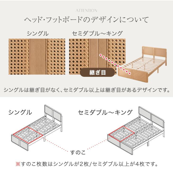 タンスのゲン ベッド セミダブル ベッドフレーム 単品 収納 すのこ