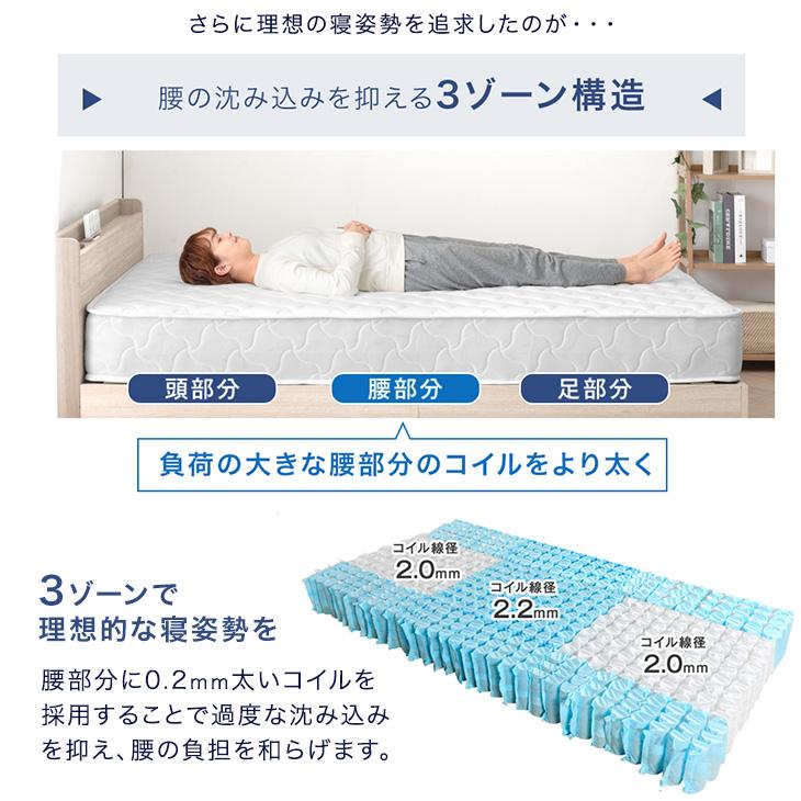 タンスのゲン ベッド マットレス付き すのこベット シングル