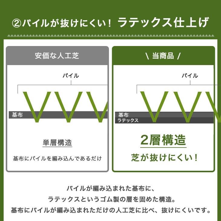 人工芝 ロール 1m × 10m diy 2個セット 超リアル極細人工芝 毛足35mm 庭 48本 高耐久 リアル人工芝 ガーデニング ベランダ 屋上 芝生 35mm｜tansu｜13