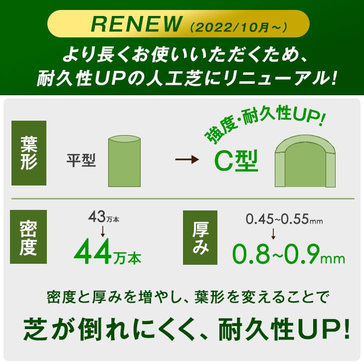 15日P14%〜 人工芝 ロール 1m × 10m diy 2個セット 超リアル極細人工芝 毛足35mm 庭 48本 高耐久 リアル人工芝 ガーデニング ベランダ 屋上 芝生 35mm｜tansu｜02