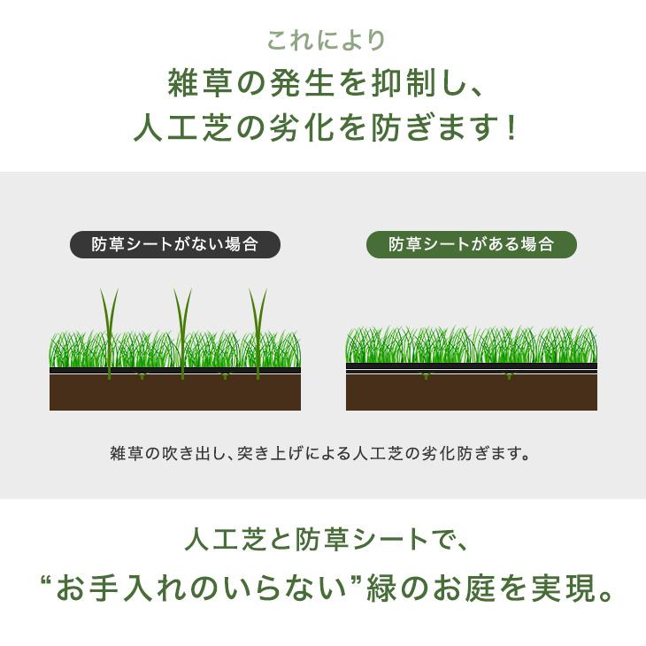タンスのゲン 本日+5% 防草シート 2セット 1×10 人工芝 固定