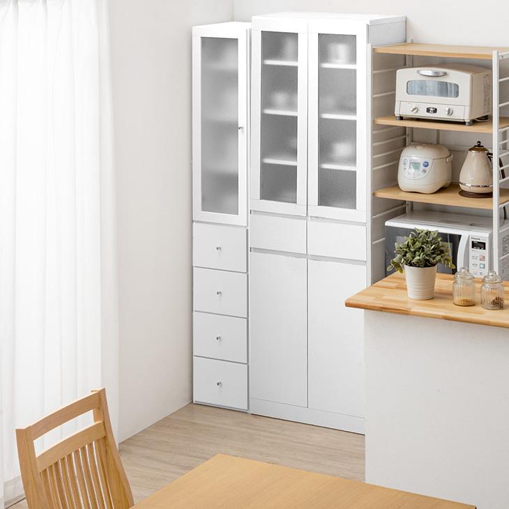 タンスのゲン 食器棚 幅30 おしゃれ レンジ台 収納 カップボード 国産