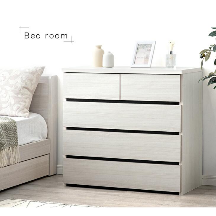 タンスのゲン チェスト 白 北欧 国産 完成品 幅80 4段 タンス 収納