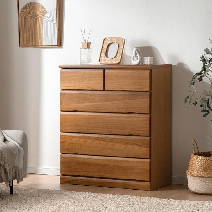 ID:G20027468　洋タンス　 タンスのゲン タンス 国産 完成品 幅80 6段 チェスト 収納 おしゃれ