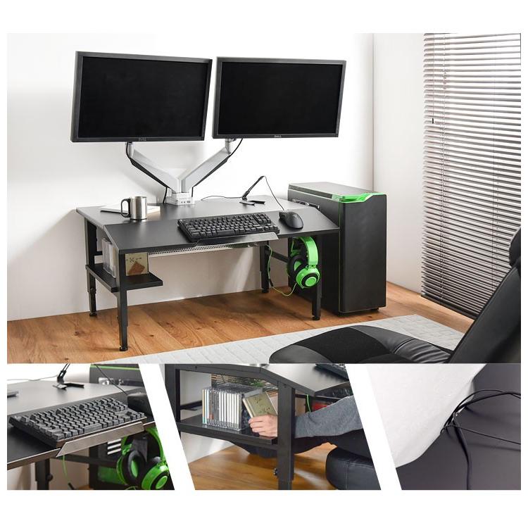 ゲーミングデスク パソコンデスク ゲームデスク 幅90 高さ3段階 ローデスク ロータイプ 収納 机 Pc パソコン アイアン コンパクト シンプル Cyber Ground タンスのゲン Design The Future 通販 Yahoo ショッピング