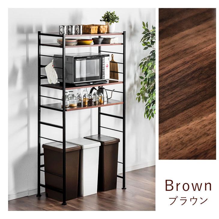 タンスのゲン レンジ台 幅83 おしゃれ カップボード 収納 ゴミ箱上