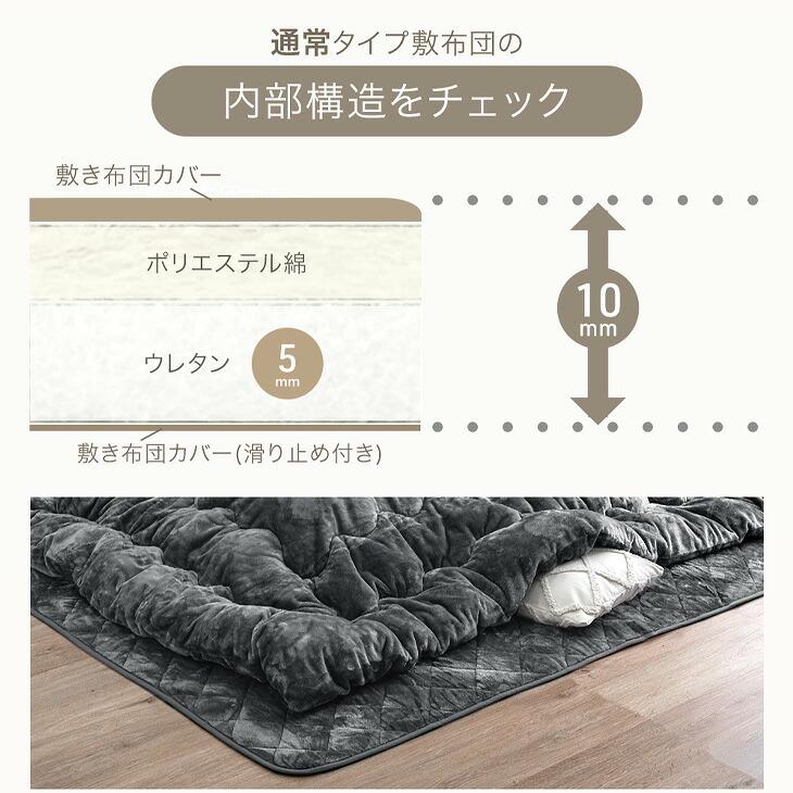 タンスのゲン こたつ布団 長方形 200 × 240 cm 2点セット 高密度