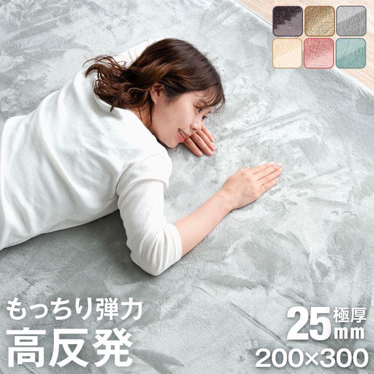 ラグ カーペット 厚手 高反発ラグ 極厚 200×300 高反発 ラグマット タンスのゲン ラグ カーペット 厚手 高反発ラグ 極厚 200×300 高