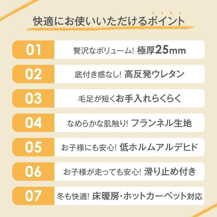 本日+4% ラグ 4畳 厚手 カーペット 200×300 XL ラグマット 冬用 極厚 高反発 ウレタン 冬 大判 ホットカーペット対応 滑り止め 床暖房 防音 保温 子ども | タンスのゲン | 01