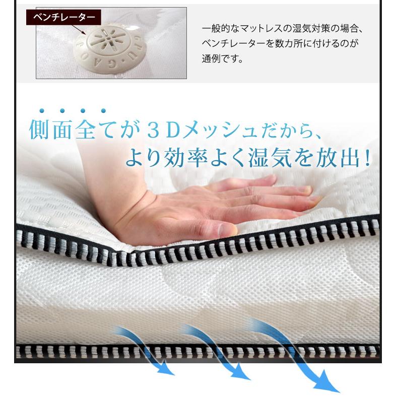 マットレス セミダブル ボンネルコイルマットレス ベッド マットレス 高密度コイル384個 圧縮梱包 | タンスのゲン | 11