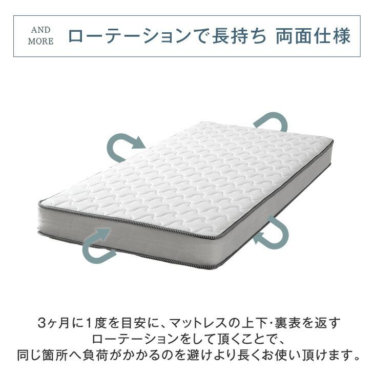 マットレス セミダブル ボンネルコイルマットレス ベッド マットレス 高密度コイル384個 圧縮梱包 | タンスのゲン | 09