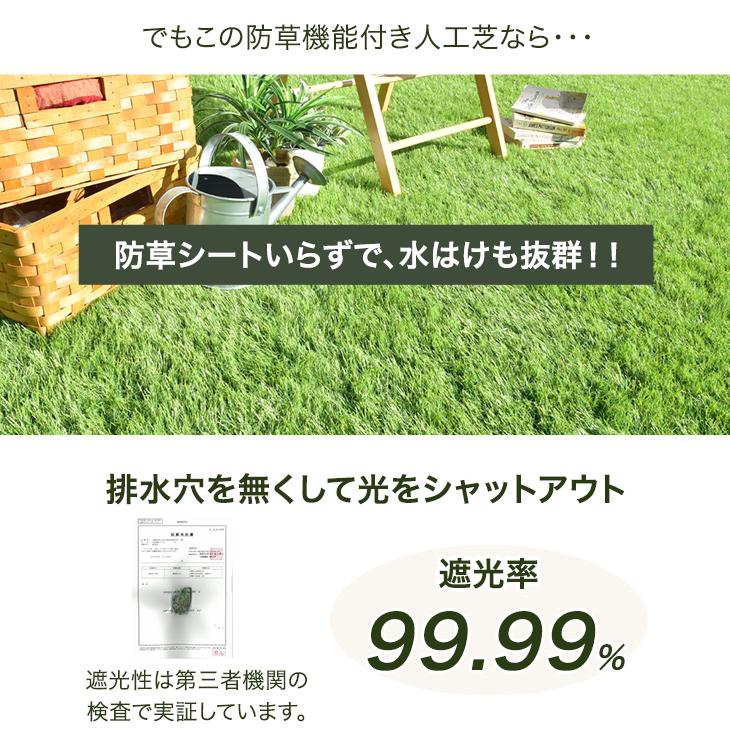 タンスのゲン 本日+4% 人工芝 0.5m×10m ロール 防草 排水 人工芝