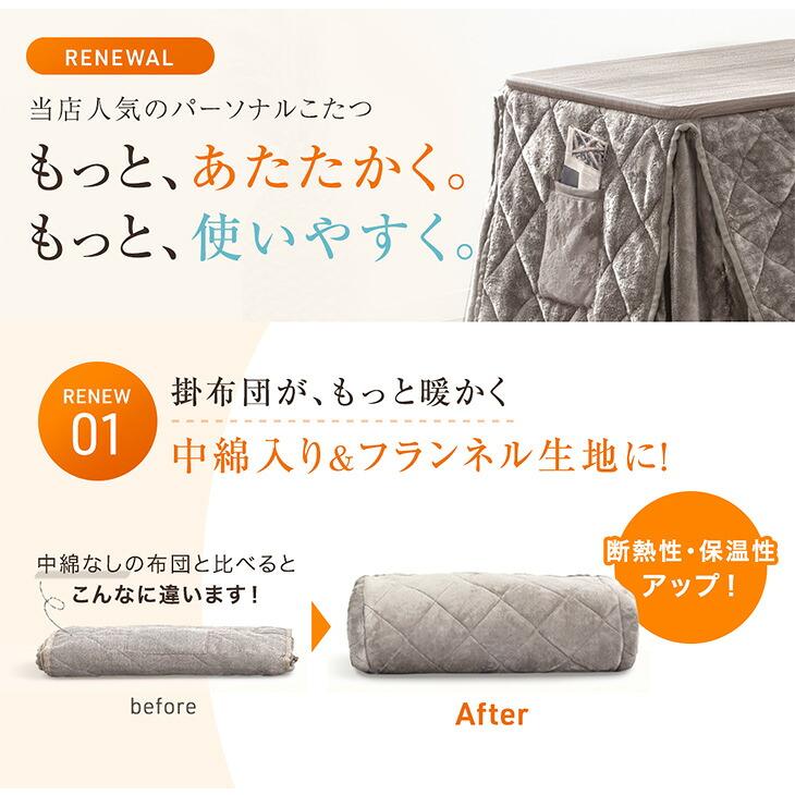 タンスのゲン 本日+5% こたつ 一人用 長方形 こたつセット ハイタイプ