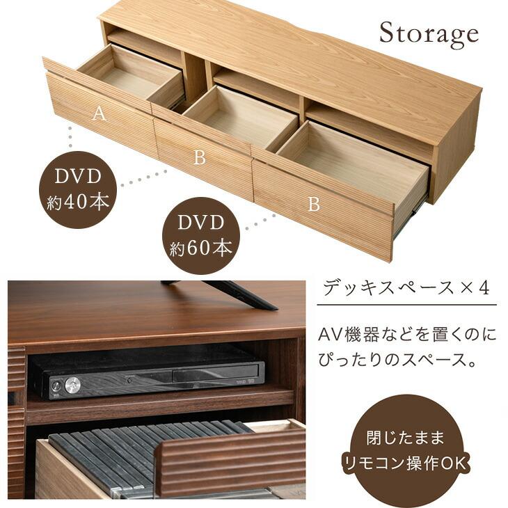 タンスのゲン テレビ台 完成品 ローボード 160 収納 おしゃれ テレビ