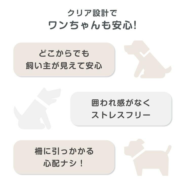 ペットサークル 透明 15枚セット 犬用 中型犬 おしゃれ ドア付き ドッグサークル ペットケージ 高さ60cm 小型犬 犬 ドア | タンスのゲン | 05