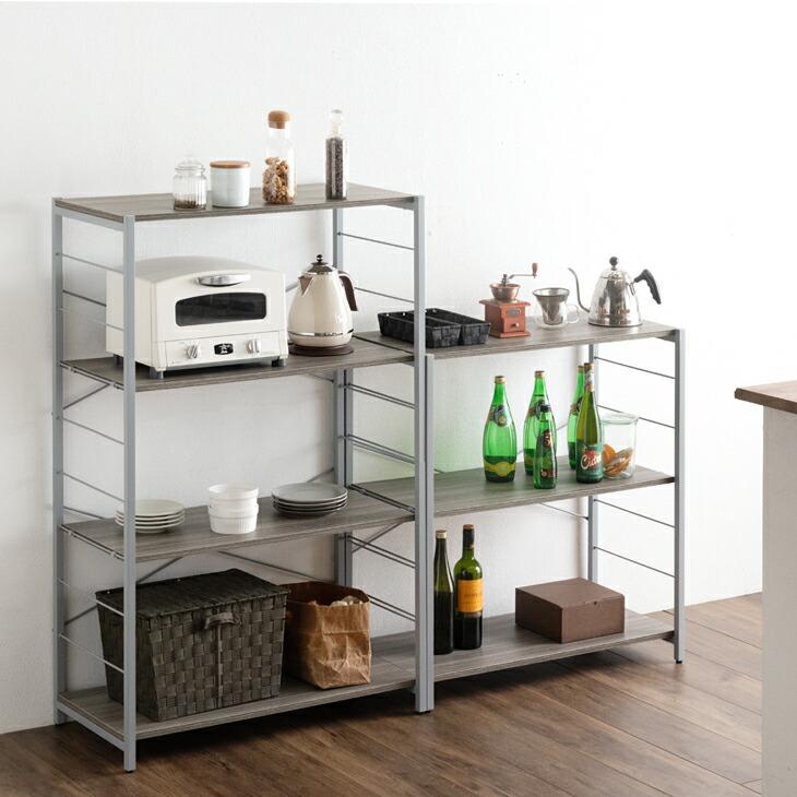 タンスのゲン シェルフ おしゃれ シェルフ棚 収納 幅80 オープンラック