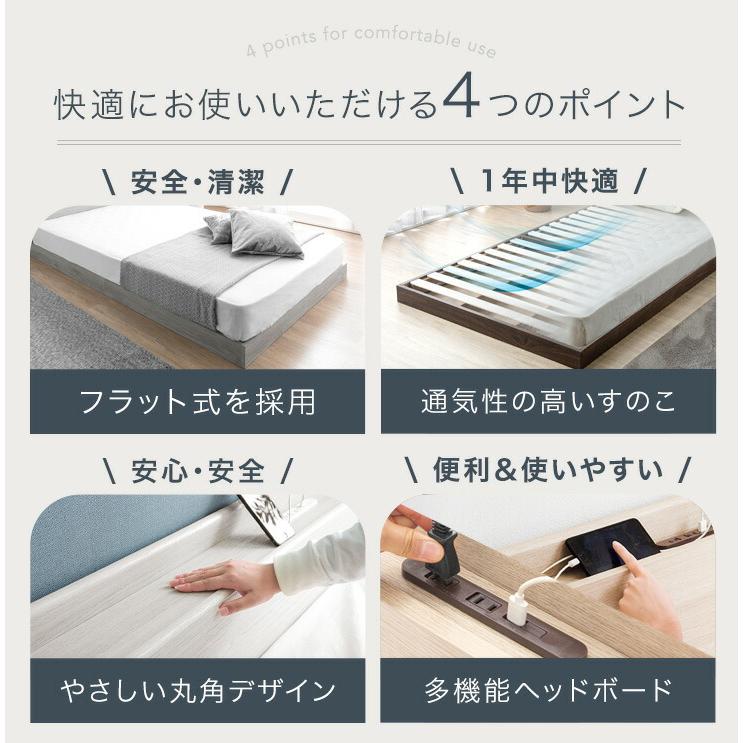 タンスのゲン 27日超お得 ローベッド ダブル ベッドフレーム ベッド