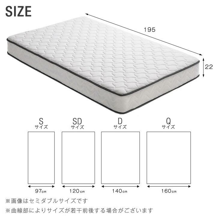 タンスのゲン 4日+5% ベッド マットレス付き ダブルベッド 2口