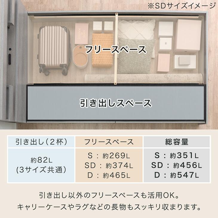 タンスのゲン ベッド セミダブル 宮付き ライト付き ベッドフレーム