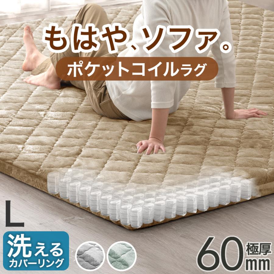 タンスのゲン ラグ 洗える カバーリングラグ 185×240 2.5畳 カーペット 