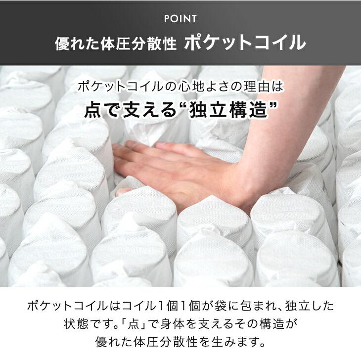 タンスのゲン マットレス シングル スーパーハード ポケットコイル 三