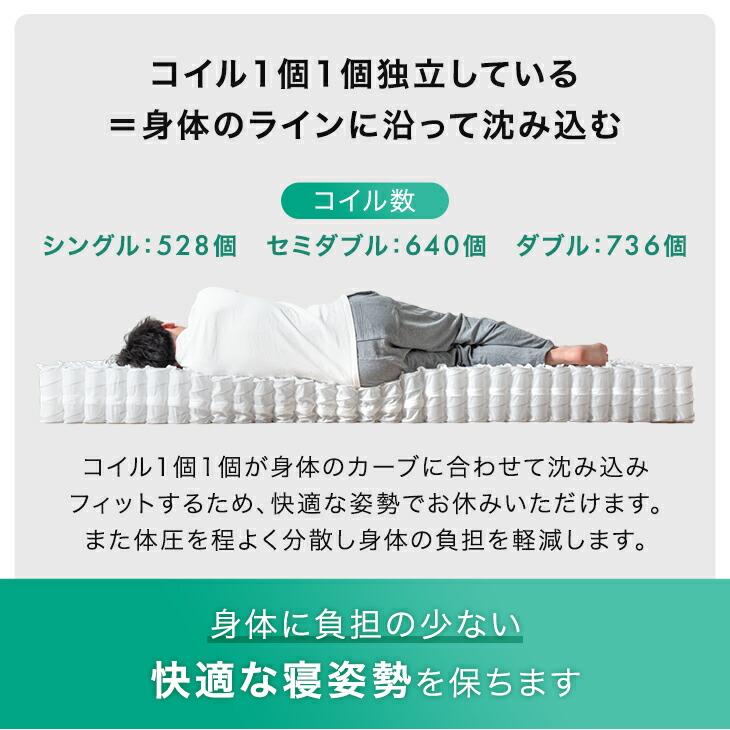 タンスのゲン マットレス セミダブル スーパーハード ポケットコイル