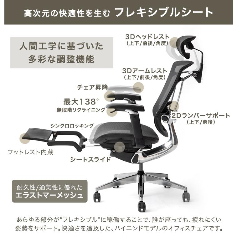 タンスのゲン オフィスチェア リクライニング フットレスト ゲーミング